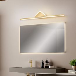 Applique murale miroir nordique personnalité créative éclairage de salle de bain doré lampes de coiffeuse minimalistes modernes R224