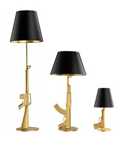 Nordic Modern Ak47 Gun Lounge Sluervery Gold Luster Bedroom Lampad LED Plancher les enfants enfants