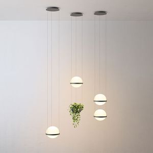 Nordic Modern Slaapkamer Kroonluchter Lampen LED-eetkamer Loft Plafondlamp Home Veranda Living Creatieve Decoratieve Hanglamp