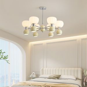 Lustre LED de Style crème moderne nordique, pour chambre à coucher, bureau, cuisine, éclairage intérieur en forme de branche, décoration de maison
