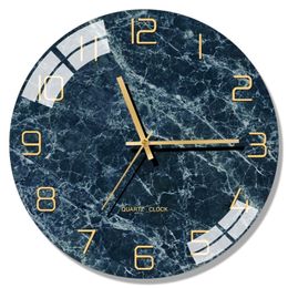 Nordic moderne Glass Wall Cloche Kitchen Creative Wall Watchs Home Decor Living Room Clocks Silent Orologio da Parete Gift FZ729 201118