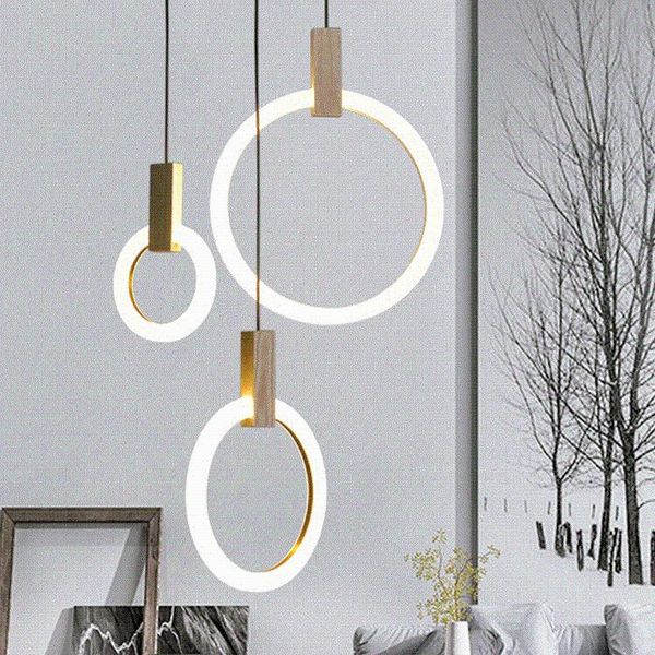 Lampe Led suspendue au design nordique moderne, luminaire décoratif d'intérieur, luminaire décoratif d'intérieur, idéal pour une cuisine ou une salle à manger