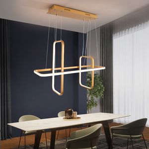 Noordse moderne LED -hanglampen voor eetkamer in de woonkamer LED Hangende hanglamp armatuur mat zwart/wit/goud afgewerkt