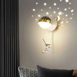 Nórdico moderno Led Wall Light Lighting Corridor Corredor Aisle Astronauta Sala de estar Sala de pared de la pared de la pared Lámpara Droppishing Estrella