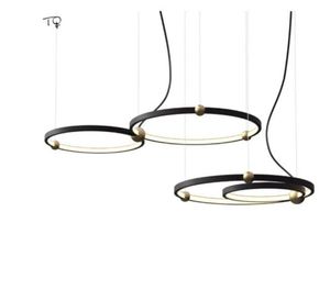 Nordique Moderne Pendentif Lampes Design Suspension Luminaire Or Lustre LED Cercle pour Salon/Salle À Manger Décoration Restaurant