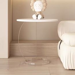 Nordic Modern Sofa Side, una mesa de café de acrílico, mesa auxiliar de la mesa de la sala de estar, la ventana de laurel del dormitorio