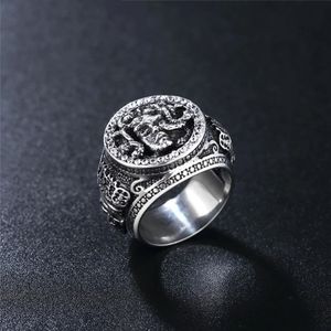 Mythologie nordique Méduse Snake Anneau Men 14K Gol