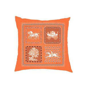 Nordic Orange Ins Style Pillow Clow Moderne Minimalistische slaapkamer Wierkussensloop Auto-kussen Backlest high-end high-end