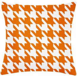 Nordic Orange Light Luxury Designer Sofá Sofá Almohada Simple Naranja Rojo Geométrico Cushion Orange American Back Cover