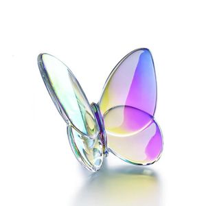 Nordic Papillon Butterfly Wings Graceful Lucky Butterfly Ornements Crystal Animal Figurines Home Decoration Crafts Wedding Gift 240429