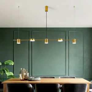 Lámpara de luz colgante nórdica LED LED Candelier de techo vintage Dimmting para sala de estar de comedor Estudio de sala de estar