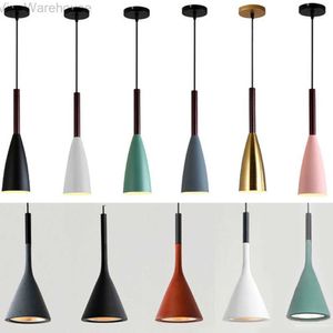 Nordic hanglampen moderne hangende lampen minimalistisch eenvoudig licht veelkleurige lamp 3 koppen voor keuken eetkamer koffiebar HKD230825