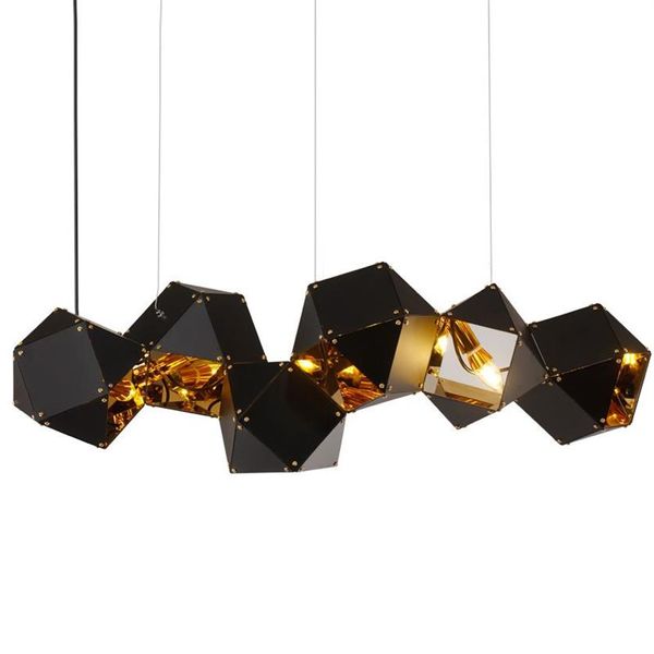 Nordique postmoderne en métal multi-tête pendentif éclairage villa club loft design lampes suspendues décoration salon vintage lampe à main 110-2275G