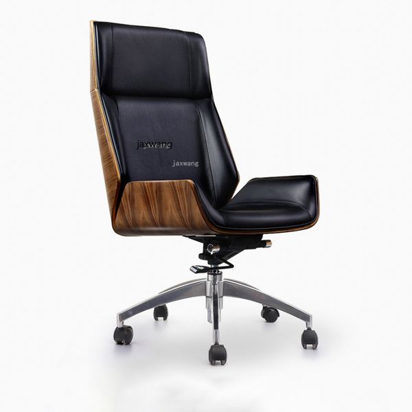 Chaises de bureau Nordic Poulley Meubles de bureau Simple High Back en cuir en cuir chaise d'ordinateur moderne Home Louting Gaming Chaise