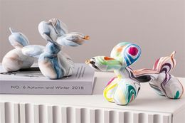 Nordic Resin Animal Sculpture Balon Balon State Home Decoration Accessories Kawaii Room Office Figurine 2208164329005