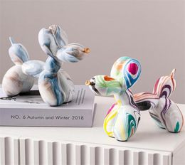 Nordic Resin Animal Sculpture Balon Balon State Home Decoration Accessories Kawaii Room Office Figurine 2208169359207