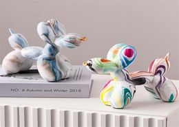 Nordic Resin Animal Sculpture Balon Balon State Home Decoration Accessories Kawaii Room Office Figurine 2208161518425