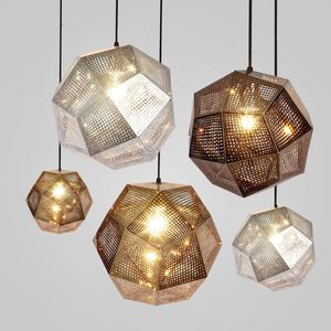 Nordic Restaurant LED Kroonluchter Lichten Creatieve Persoonlijkheid Designer Cafe Hanglampen Kleding Winkel Geometrische Polygonale hanglampen