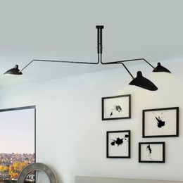 Nordique Rétro Serge Mouille Plafonniers Déco Industrielle Simple LED Salon Chambre Luminaire Domestique Lampara Lustre Éclairage