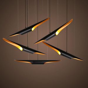 Nordic retro buisvormige hanglamp Zwart aluminium hanglamp voor woonkamer Bar winkel Restaurant Decoratieve hanglamp3021