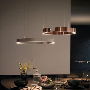 Nordic Ring Led Hanglamp Eetkamer Kroonluchters Led Moderne Slaapkamer Lampen Hanglampen Creatief Minimalistische Ring Lamp Kroonluchter Voor Woonkamer