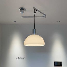 Nordic Rotatif Bras Robotique Pendentif Lumières Chrome Couverture De Plafond Lampe Suspendue Salle À Manger Luminaires Chambre Hanglamp Décor 0209