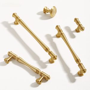 Nordic Shiny Gold Cabinet Gather Tiron de tiroir en laiton Pull Furniture Meuble Poignée et poignées de bouton pour l'armoire et les tiroirs