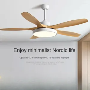 Le ventilateur nordique Simple de salle à manger/salon allume le plafonnier intégré de Conversion de fréquence de ménage