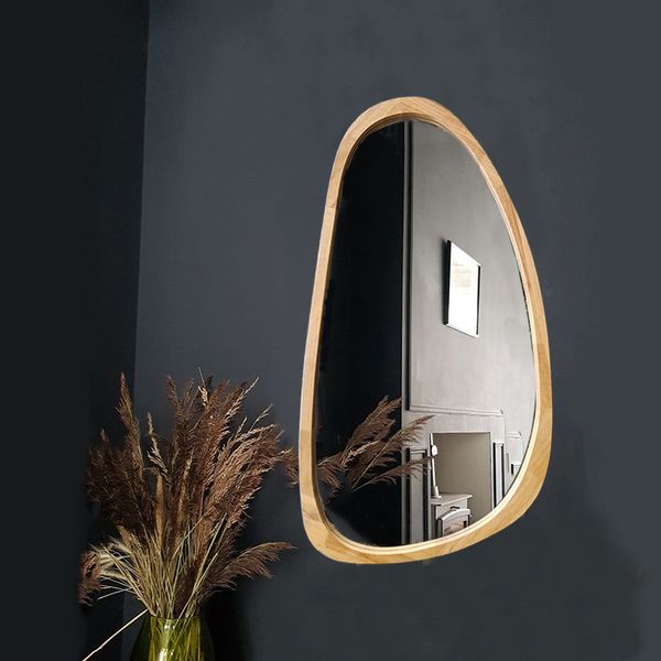 Personnalisation de support de miroir de salle de bain murale nordique simple miroir de maquillage suspendu