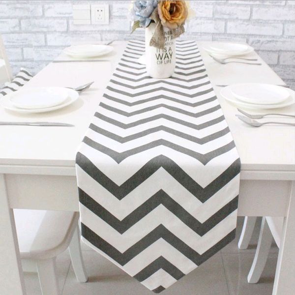 Nordic Simple Modern Geometry Stripe Stripe Table Flag Table Home Table Decor Plememat Tea Western Mats Table basse coureur