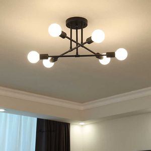 Plafonnier suspendu nordique Simple et Multiple E27, luminaire décoratif de plafond, idéal pour un salon, une chambre à coucher ou une chambre à coucher, 0209