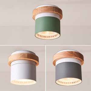 Nordic Simple Wand Mounted Log Kleine Downlights LED Light Roterende Gordroom Tube Woonkamer Studie Creative Corridor Downlight