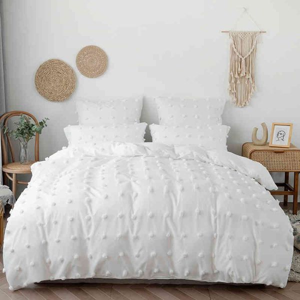 Textiles de maison nordiques doux et mignons, ensemble de housse de couette, couvre-lit, couette, taille double, linge de lit en Polyester