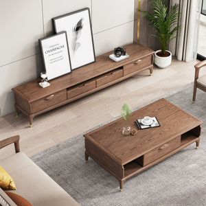 Nordic Solid Wood Living Room TV est nouveau chinois moderne moderne minimaliste TV Cabinet meubles de balcon appartement pour balcon tables