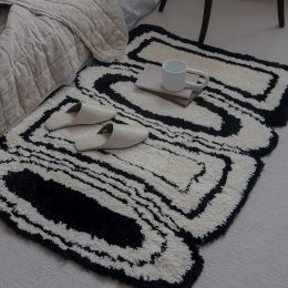 Nordic speciaal gevormde lichte luxe huishoudelijke massaal tapijt slijtvaste vuile slaapkamer beddeken toilet absorberend antislip tapijt