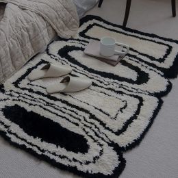 Alfombra nórdica de lujo ligera con forma especial para el hogar, resistente al desgaste, manta para cama de dormitorio sucio, alfombra antideslizante absorbente para inodoro