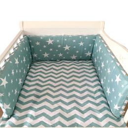 Nordic Stars Design Baby Bed Thicken Bumpers Wieg rond Kussen Kinderbed Protector Kussens 7 Kleurengeboren Kamer Decor 211025