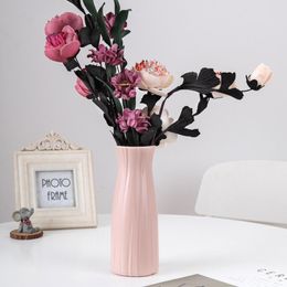 Nordic Style Flower Vase Plastic Vases Modern Art Flower Container Artificial Flowers Decor Decorative for Table Home Office