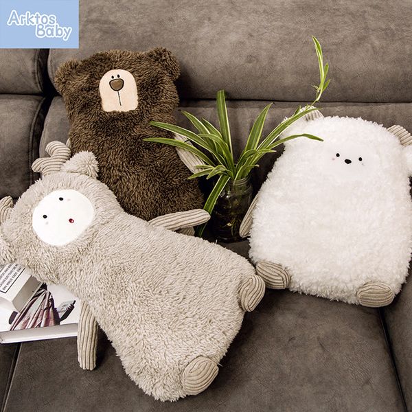 Style nordique forêt agneau ours Animal belle bande dessinée créative douce peluche jouets oreiller pour enfant fille anniversaire cadeau de noël