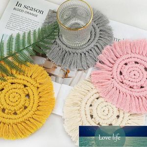 Nordic Style Handgemaakte Katoen Vlecht Isolatie Cup Matten Macrame Cup Pad Bohemen Non-Slip Tafel Mat Keuken Tafel Decoratie1 Fabriek Prijs Expert Design Quality