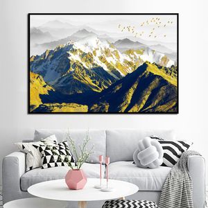 Cuadros decorativos de paisaje de estilo nórdico, pinturas en lienzo de bosque para sala de estar, impresiones artísticas en lienzo modernas
