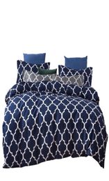 Nordic Style Gitter Bettwäsche Set Bettbezug King Size Hochwertiges Tröster Bett Queen Geometrisches Muster Quilt Set5351790