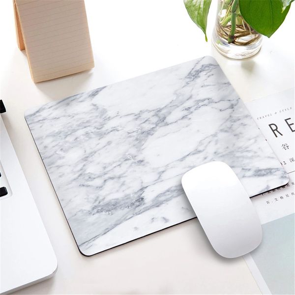 Tapis de souris en marbre de Style nordique pour ordinateur portable de jeu tapis de bureau tapis de souris repose-poignets tapis de Table accessoires de bureau 22X18CM