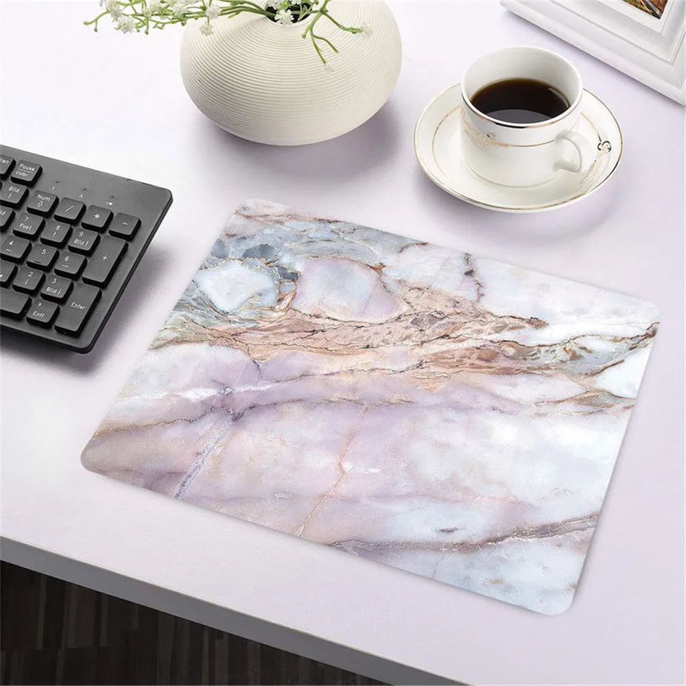 Nordisk stil marmormusepad för spel bärbar dator skrivbord matta mus pad handled vilar bordsmatta kontor skrivbord tillbehör 22x18 cm