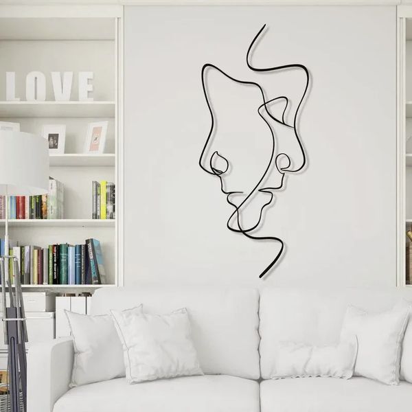 Nordic Style Metal True Love Wall Art Decoration Modern Room Decor Home Office Living Bedroom Couple Accessoires Cadeau 240401