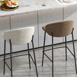 Chaises de bar modernes de style nordique Design portable Luxury High Bar Room Dining Dining European Velvet Taburete Hotel Furniture