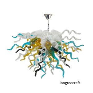 Noordse stijl hanglampen handgemaakt geblazen glas kroonluchter licht fancy chandelier armatuur led bollen voor hotel lobby mall villa woonkamer lr1486