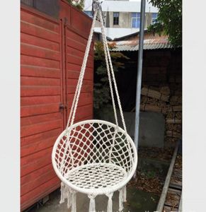 Scandinavische stijl ronde hangmat buiten binnen slaapzaal slaapkamer kinderen schommel bed kinderen volwassen swingende hangende enkele stoel hangmat6585939