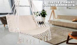 Style nordique Hamac blanc extérieur du jardin intérieur Dormitory chambre à coucher chaise suspendue pour enfant swinging single de sécurité single hamock3045275084