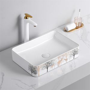 Bassin de table nordique Basin de lavabo en céramique moderne et minimaliste de salle de bain lavage de salle de bain balcon pour lavabo pot art bassin